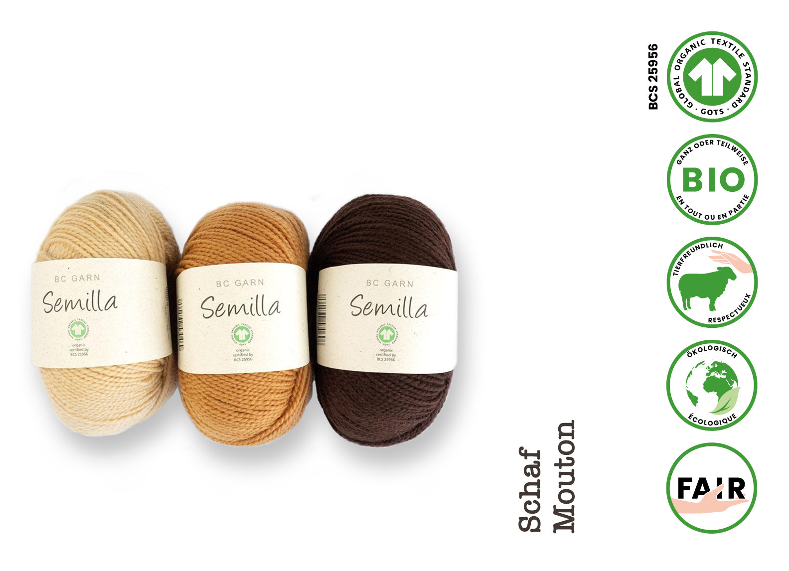 Semilla GOTS • Bio-Schurwolle, BC Garn