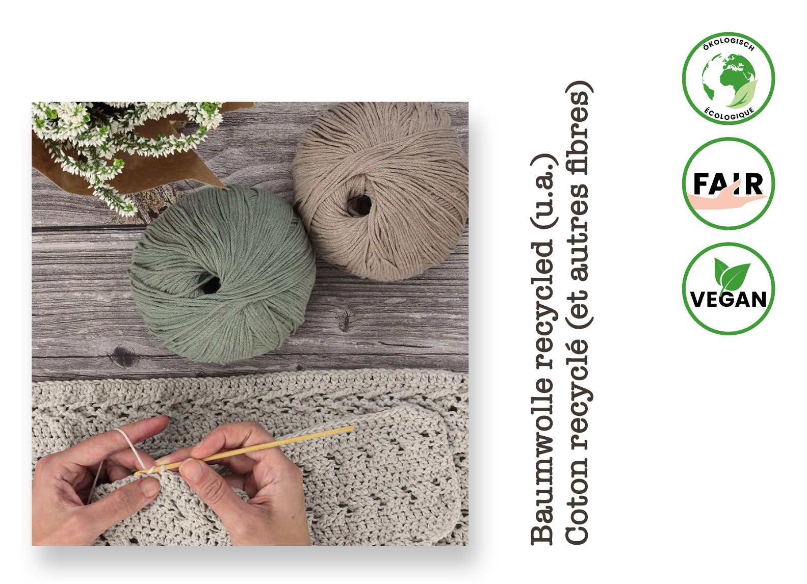 Eco Vita Recycled Cotton • coton, fibres recyclées, DMC