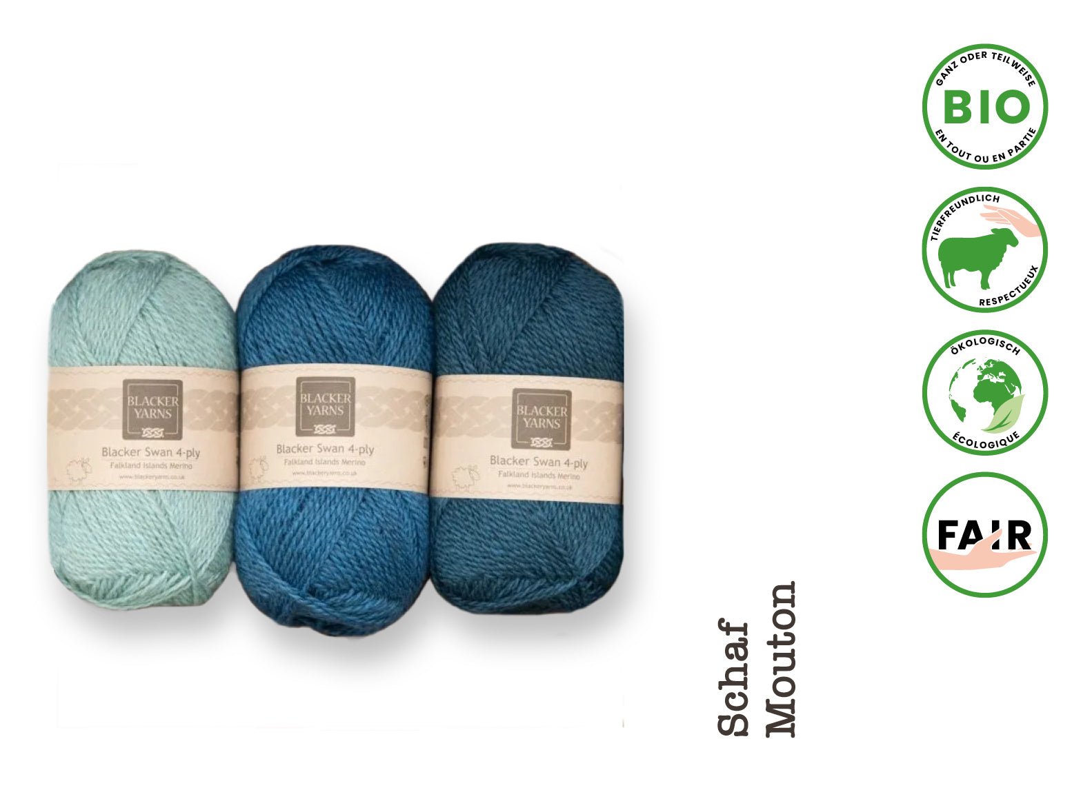 Blacker Swan 4ply • Laine vierge, Blacker Yarns – dernières pelotes