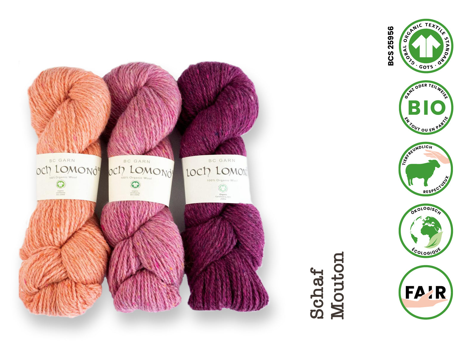 Loch Lomond • Laine vierge bio, GOTS, BC Garn